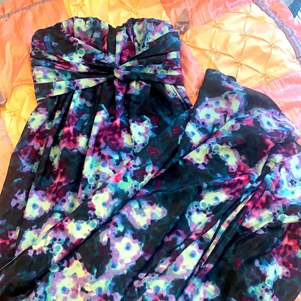 Jessica Simpson Sweetheart WaterColor Maxi Dress